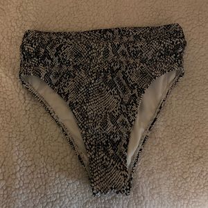High Wasted Reptile Skin Bikini Bottoms